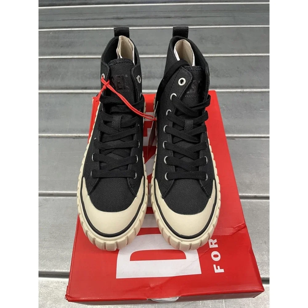 Diesel S-Hanami Mid‎ X High Top Womens 38 US 7.5 Mens 6 Black Platform Shoes NWB